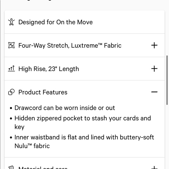 Lululemon keep moving crop new size 6 without tag - Picture 10 of 11